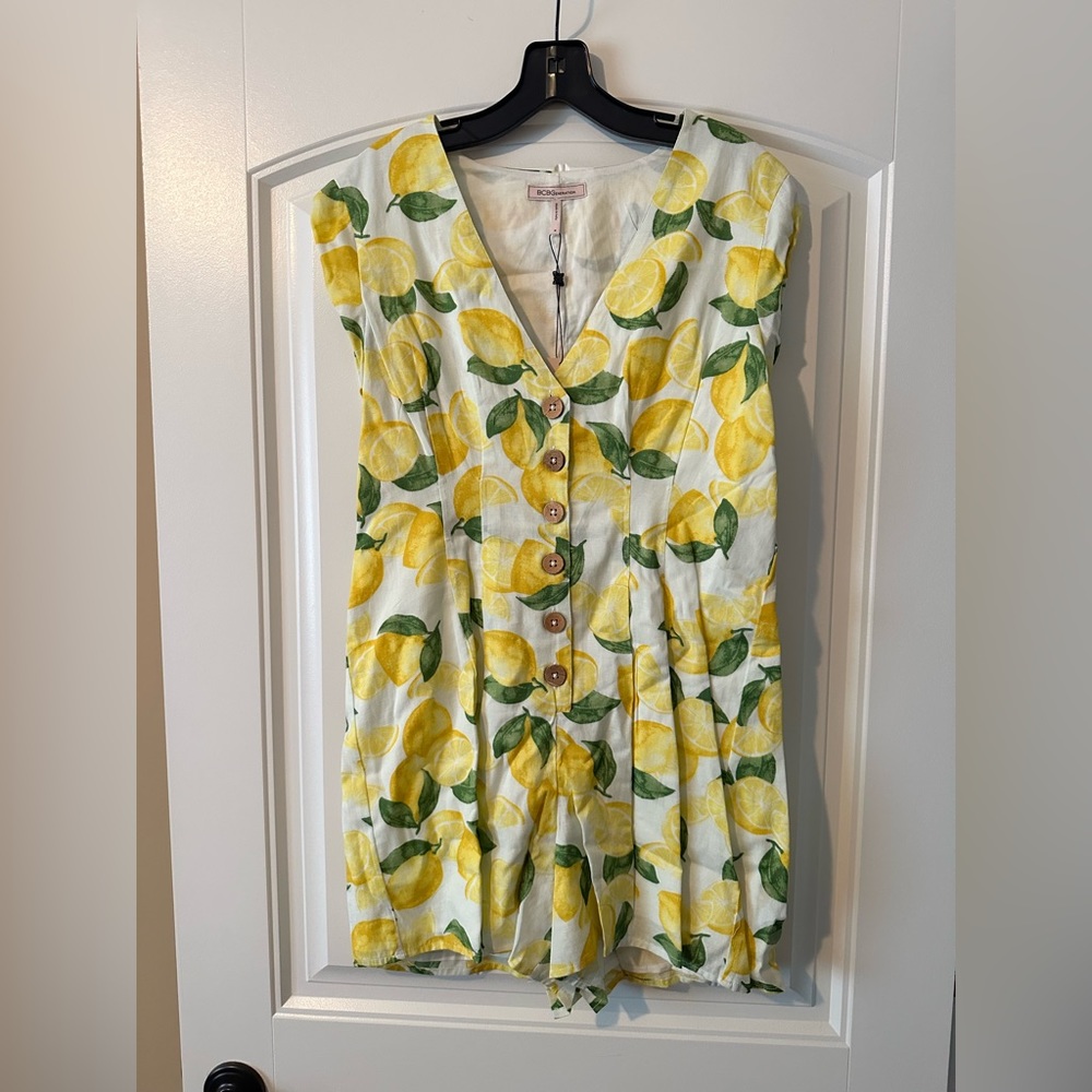 BCBG LEMON ROMPER NEW WITH TAGS